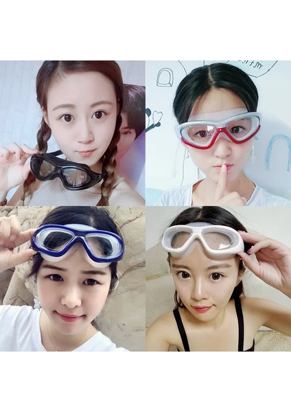 R Stili Erkekler Kadınlar Büyük Çerçeve Miyopi Yüzme Gözlükleri Şeffaf Buğu Önleyici Yüzme Gözlükleri Kulak Tıkacı Dereceli Yüzme Gözlüklü (Yurt Dışından) fırsatları