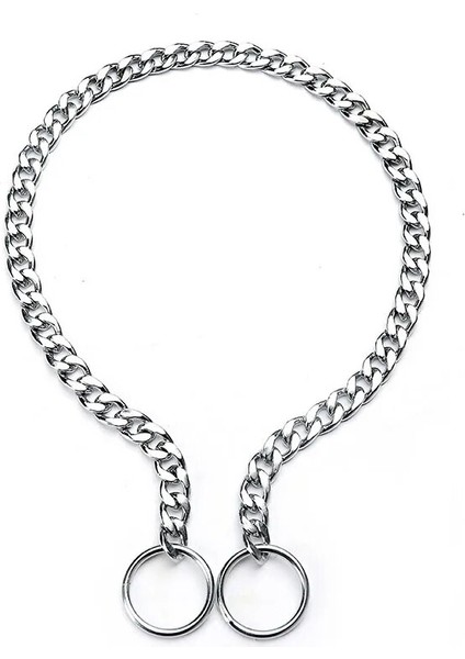 Gümüş Tarzı 40CM x 2.0mm Gümüş Kayma Zinciri Köpek Tasması Küba Link Zinciri Metal Linkler Ağır Hizmet Pürüzsüz Düz Zincir Tasma Yaka Küçük Orta Büyük Köpekler Için (Yurt Dışından)
