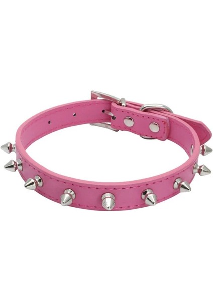 Gül Kırmızı Stili Xs Beden Anti Isırma Pu Köpek Kedi Yaka Ayarlanabilir Elektrolizle Çivili Yumuşak Rahat Pet Yaka Küçük Köpekler Yürüyüş Koşu Kediler Zincirleri Için (Yurt Dışından)