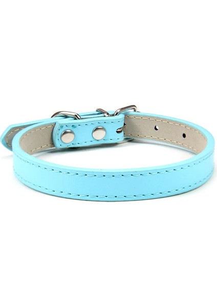 Açık Mavi Yaka Stili Xs Beden Yumuşak Deri Katı Köpek Tasması Ayarlanabilir Köpek Boyun Askısı Küçük Orta Büyük Köpek Yavru Kedi Kolye Kedi Aksesuarları Için Güvenli Tasmalar (Yurt Dışından)