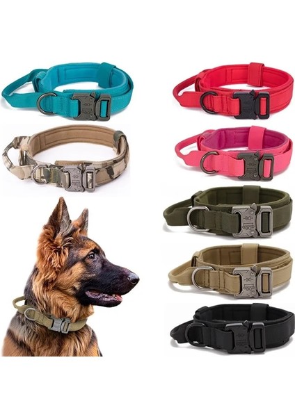Ordu Renk Stili Xl Beden Taktik Köpek Yaka Tasma Seti Ayarlanabilir Askeri Pet Yaka Perro Tasma Orta Büyük Köpek Alman Çoban Eğitim Aksesuarları (Yurt Dışından) modelleri
