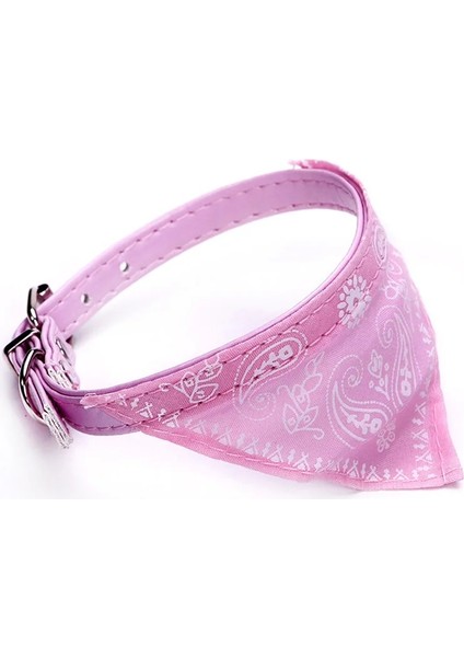 Pembe Tarzı S Beden Yeni Köpek Bandana Yaka Ayarlanabilir Kedi Pet Atkısı Pu Yaka Baskılı Üçgen Eşarp ile (Yurt Dışından) modelleri