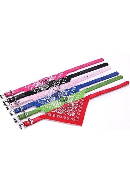 Kırmızı Stil M Beden Yeni Köpek Bandana Yaka Ayarlanabilir Kedi Pet Atkısı Pu Yaka Baskılı Üçgen Eşarp ile (Yurt Dışından) modelleri