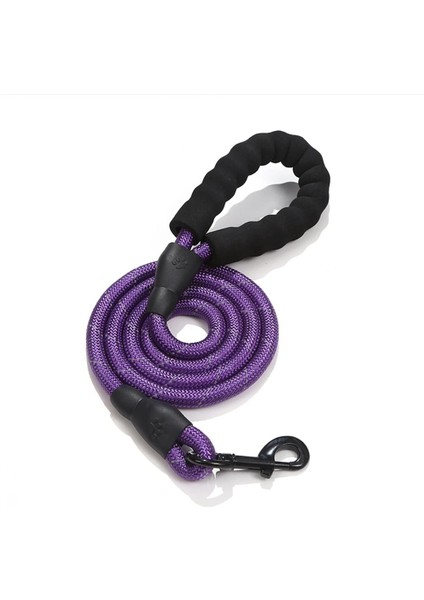 Mor Tarzı 60CM cm Yansıtıcı Köpek Tasması Dayanıklı Naylon Temel Tasmalar Rahat Yastıklı Kolu Orta Büyük Köpekler Için Pet Köpek Tasması Tasmalar (Yurt Dışından)