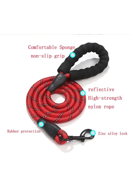 Mor Tarzı 60CM cm Yansıtıcı Köpek Tasması Dayanıklı Naylon Temel Tasmalar Rahat Yastıklı Kolu Orta Büyük Köpekler Için Pet Köpek Tasması Tasmalar (Yurt Dışından) modelleri