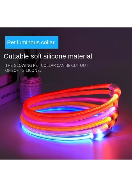 Gül Kırmızı Tarzı 70CM Aydınlık Yaka Aydınlık Pet Yaka LED Köpek Yaka Parlayan Aydınlık Şarj Edilebilir LED Gece Güvenliği Yanıp Sönen Glow Kedi Aksesuarları (Yurt Dışından) fiyatları