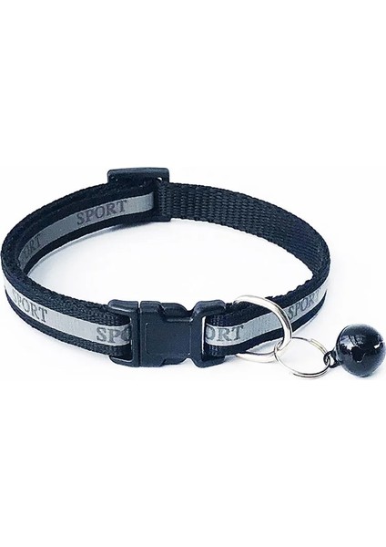 Siyah Stil 1 Adet Yüksek Li Yansıtıcı Pet Yaka Ayarlanabilir Emniyet Kemeri Köpek Sporları Boyun Halkası Kolye Bells ile Sıcak Satış Pet Malzemeleri (Yurt Dışından)