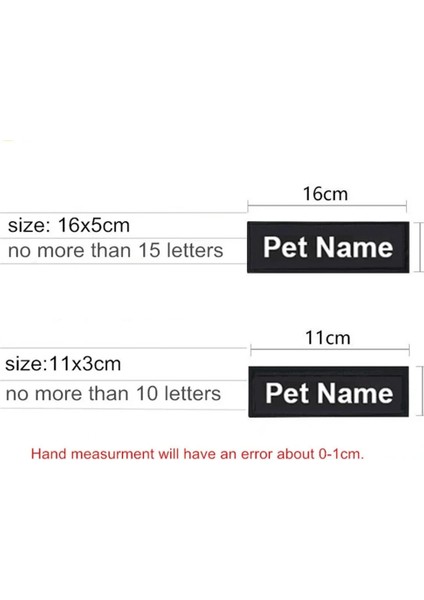 16X5CM Stili Kişiselleştirilmiş Köpek Adı Etiketi Köpek Yama Etiketleri Özel Köpek Koşum Yaka Etiket Etiket Yaka Köpek Koşum Velcro Aksesuarları (Yurt Dışından) indirimleri