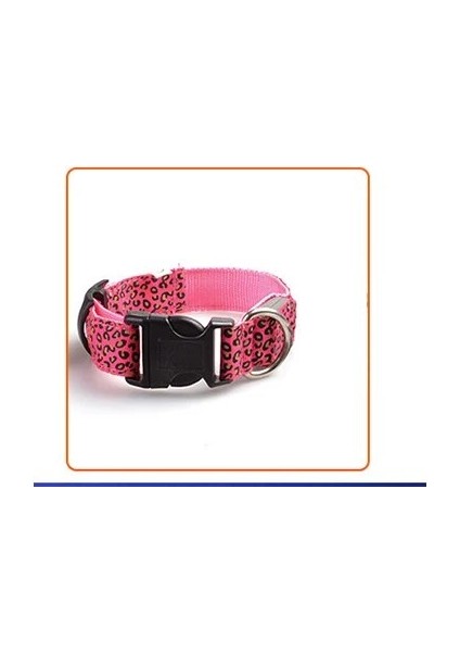 Pembe Tarzı M Beden LED Köpek Tasması USB Şarj Edilebilir Naylon Leopar Baskı LED Işıklı Köpek Tasmaları Köpek Gece Yürüyüşü Güvenle Glow Kolye Pet Malzemeleri (Yurt Dışından)