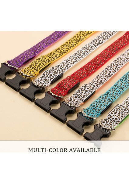 Pembe Tarzı M Beden LED Köpek Tasması USB Şarj Edilebilir Naylon Leopar Baskı LED Işıklı Köpek Tasmaları Köpek Gece Yürüyüşü Güvenle Glow Kolye Pet Malzemeleri (Yurt Dışından)