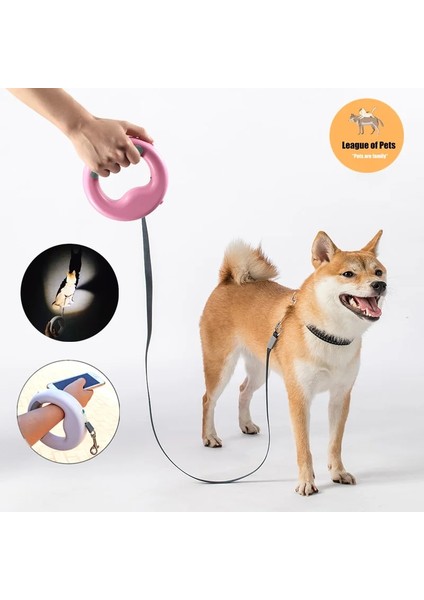 3m Mavi Stil Işıklar Abs Yüksek Dereceli Kararlı Dayanıklı 3 Metre Otomatik Geri Çekilebilir Köpek Çekiş Halatı Tasmalar Pet Talepleri (Yurt Dışından) fiyatları