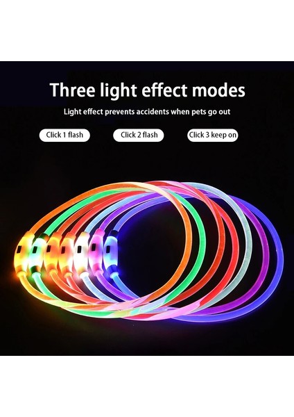 USB Tarzı ile Mavi U 70CM USB Şarj LED Işıklı Köpek Tasması Küçük Orta Köpekler Için Gece Yanıp Sönen Köpek Tasması Zincir Malzemeleri Pet Ürünleri (Yurt Dışından) fiyatları
