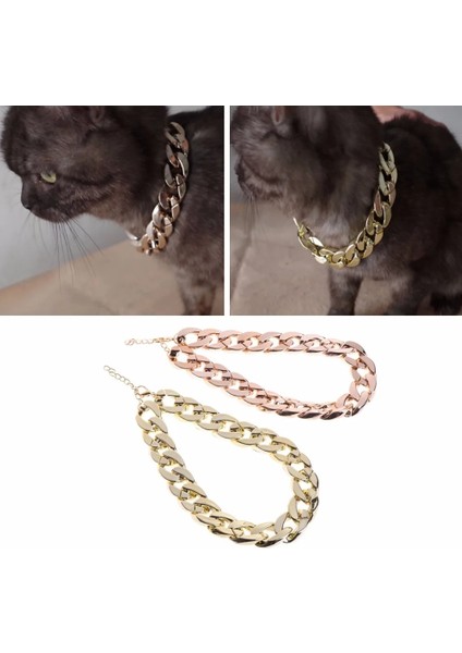 Altın Tarzı 45CM Moda Pet Köpek Kolye Yaka Kalın Altın Zincir Kaplama Plastik Tanımlanmış Güvenlik Yaka Köpek Köpekleri Malzemeleri 36CMCM C42 (Yurt Dışından) modelleri