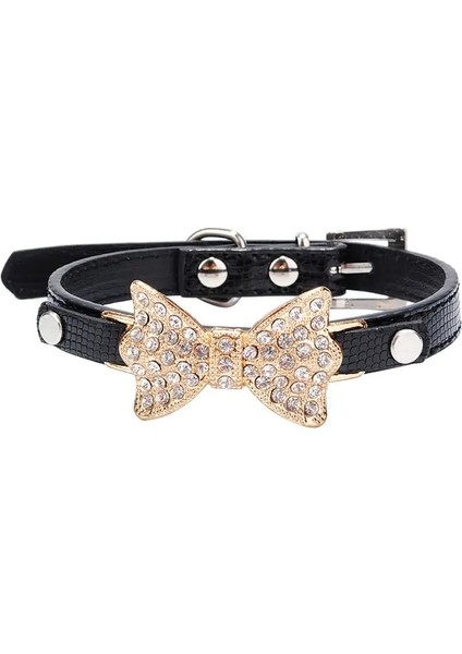 L Tarzı M Beden Köpek Yaka Bling Kristal Yay Deri Pet Yaka Köpek Gerdanlık Kedi Kolye Xs S M (Yurt Dışından) modelleri
