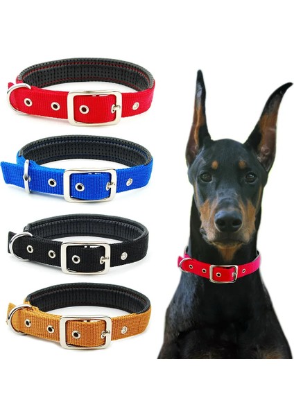 Kırmızı Katı Tarzı Xl Beden Köpek Tasması Naylon Yastıklı Yansıtıcı Yaka Pet Büyük Köpekler Için Ayarlanabilir Açık Rahat Kolye Pitbull Collier Chien (Yurt Dışından) fiyatları