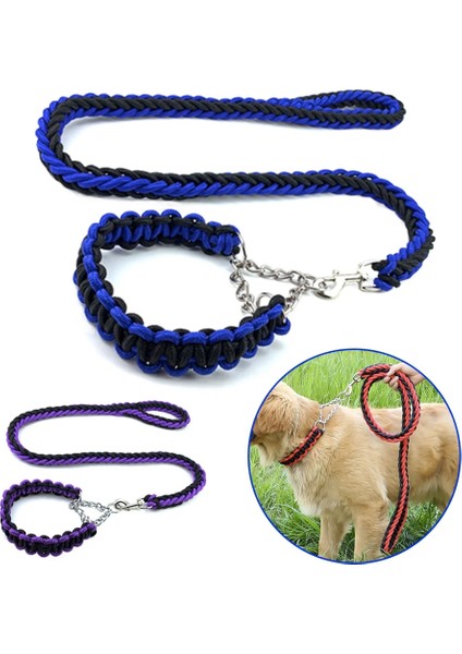 Kırmızı Stil 43-53 cm Naylon Örgülü Köpek Tasması ve Tasma Seti Çekiş Halatı Küçük Orta Büyük Köpek Leaen Pitbull Bull Terrier Pet Aksesuarları (Yurt Dışından) fiyatları