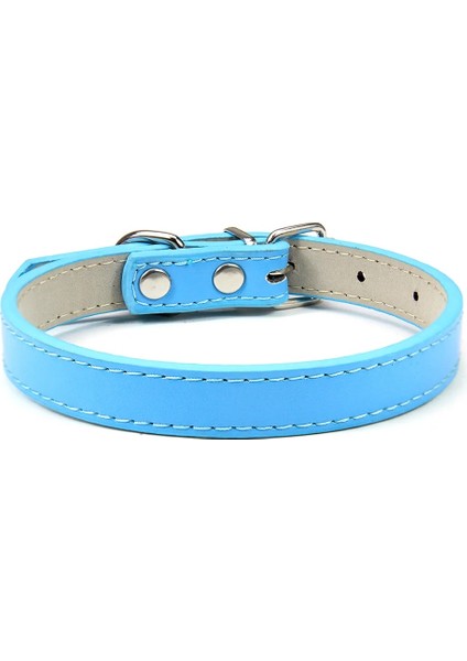 Mavi Pet Köpek Tasması Stili S Beden Yumuşak Deri Katı Köpek Tasması Ayarlanabilir Köpek Boyun Askısı Küçük Orta Büyük Köpek Yavru Kedi Kolye Kedi Aksesuarları Için Güvenli Tasmalar (Yurt Dışından)