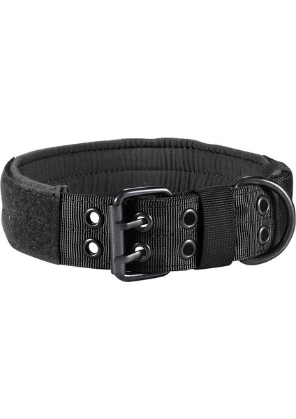 Siyah Stil Xl- Boyun 55-63CM Benepaw Dayanıklı Taktik Köpek Tasması Ayarlanabilir Ağır Hizmet Askeri Eğitim Pet Yaka Orta Büyük Köpekler Sihirli Etiket Kımlık Paneli (Yurt Dışından)