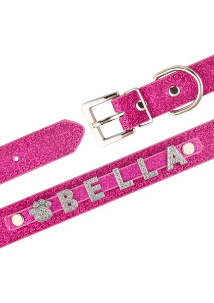 Gül Tarzı S Beden Kişiselleştirilmiş Köpek Tasması Deri Taklidi Bling Charms Ayarlanabilir Özel Naylon Yaka Köpek Orta Büyük Pet Köpek Tasması (Yurt Dışından)