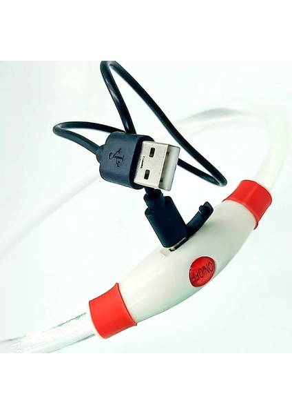 USB Tarzı ile Kırmızı U 70CM USB Şarj LED Işıklı Köpek Tasması Küçük Orta Köpekler Için Gece Yanıp Sönen Köpek Tasması Zincir Malzemeleri Pet Ürünleri (Yurt Dışından) fırsatları
