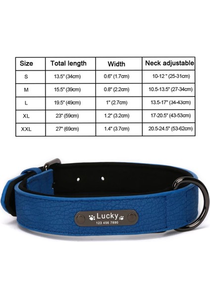 Lacivert Yaka Stili Xxl Büyük Küçük Köpek Tasması Lüks Tasarımcı Deri Büyük Köpekler Için Yaka Kişiselleştirilmiş Etiket Özel Köpek Tasma ve Yaka Seti Aksesuarları (Yurt Dışından)