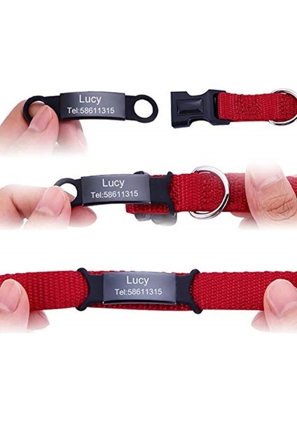Kırmızı Stil L Beden 1 Adet Ücretsiz Gravür Pet Köpek Künyesi Silikon Paslanmaz Çelik Köpek Kımlık Etiketi Oyulmuş Köpek Yaka Anti-Kayıp Pet Etiket Etiketleri Köpek Kedi Için (Yurt Dışından) modelleri
