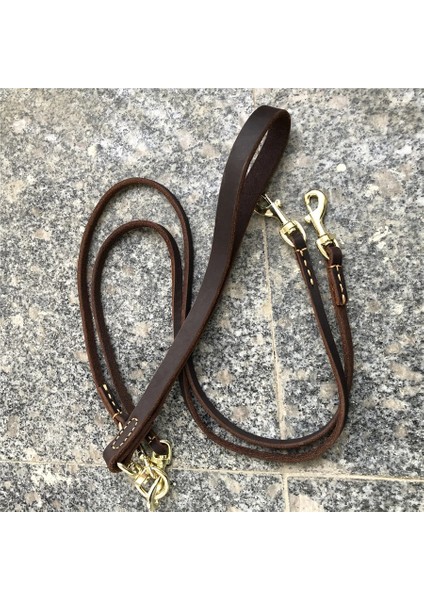 Kahverengi 18MM Tarzı L Beden Çok Fonksiyonlu 2 Yollu Köpek Tasması Çift Iki Pet Deri Leads Çıkarılabilir Anti Twining Yürüyüş ve Eğitim 2 Küçük Orta Boy Köpek (Yurt Dışından) indirimleri