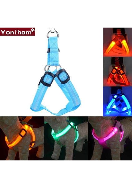 Pembe USB Şarj Stili M Beden Naylon Pet Köpek Koşum Kedi Güvenlik LED Yanıp Sönen Işık Koşum LED Tasma Halat Kemer Yaka Koşum Yelek Büyük Köpekler Için Yaka L (Yurt Dışından) indirimleri