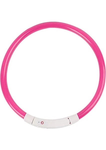Pembe Tarzı L Beden USB Şarj Pet Köpek Tasması Ayarlanabilir LED Tüp Yanıp Sönen Gece Köpek Tasmaları Parlayan Aydınlık Güvenlik Evcil Hayvan Yaka (Yurt Dışından)