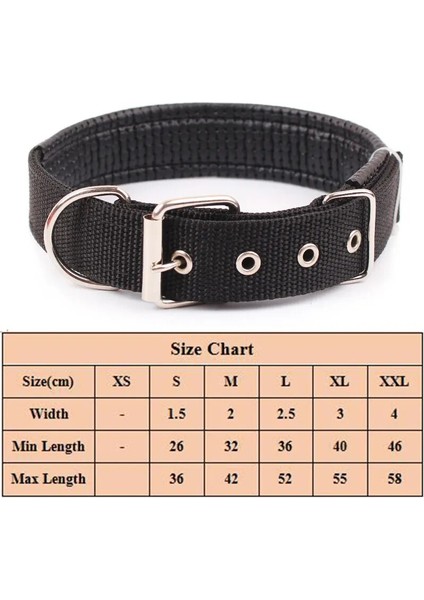 Açık Siyah Stil 2xl Katı Köpek Tasmaları Naylon Köpek Tasması Küçük Orta Büyük Köpekler Için Teddy Bulldog Beagle Ayarlanabilir Naylon Kayış Köpek Yaka Pet Boyun (Yurt Dışından)
