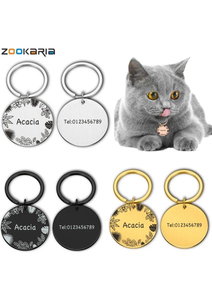Gül Altın Tarzı 30 mm Kişiselleştirilmiş Köpek Kimliği Etiketleri Yaka Kimliği Etiketleri Özel Oyulmuş Kolye Zinciri Charm Malzemeleri Köpek Etiketi Adı Ürünleri Için Pet Aksesuarları (Yurt Dışından) modelleri