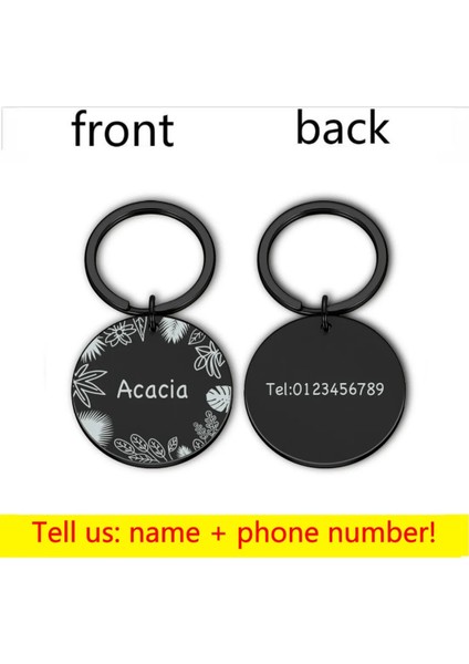 Siyah Stil 30 mm Kişiselleştirilmiş Köpek Kimliği Etiketleri Yaka Kimliği Etiketleri Özel Oyulmuş Kolye Zinciri Charm Malzemeleri Köpek Etiketi Adı Ürünleri Için Pet Aksesuarları (Yurt Dışından)