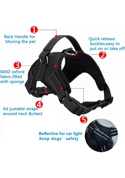 Gri Stil Xs Beden Naylon Ağır Köpek Pet Koşum Yaka Ayarlanabilir Yastıklı Ekstra Büyük Büyük Orta Küçük Köpek Koşum Yelek Husky Köpekler Malzemeleri (Yurt Dışından) modelleri