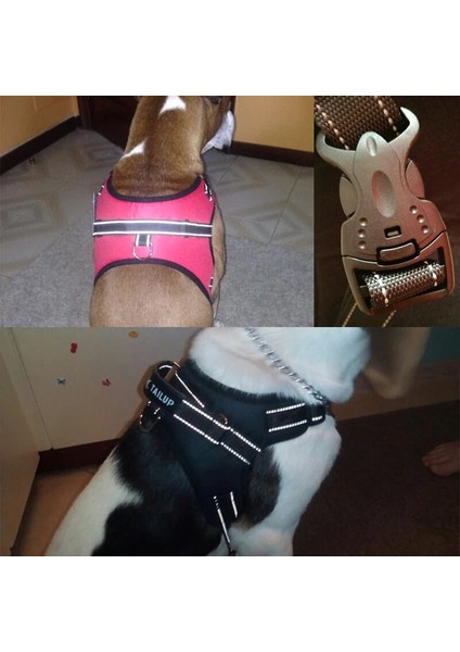 Gri Stil Xs Beden Naylon Ağır Köpek Pet Koşum Yaka Ayarlanabilir Yastıklı Ekstra Büyük Büyük Orta Küçük Köpek Koşum Yelek Husky Köpekler Malzemeleri (Yurt Dışından) fırsatları