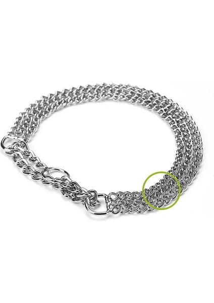 Gümüş Tarzı 2.5MMX55CM Krom Kaplama Üç Sıralı Eğitim Köpek Zinciri Şerit Demir Ayarlanabilir Köpek Tasması Kişiselleştirilmiş Pet Ollars Zincir Martingale Pug (Yurt Dışından)