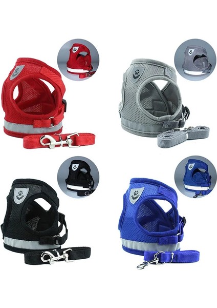 Pembe Tarzı L Beden Yansıtıcı Köpek Koşum Tasma Seti Kedi Köpek Koşumları Yelek Naylon Nefes Alabilir Örgü Pet Koşum Chihuahua Bulldog Petshop Xs-Xl (Yurt Dışından) modelleri