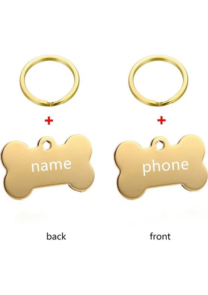 J Tarzı 40X21MM Yaratıcı Dıy Kişiselleştirilmiş Pet Yaka Kımlık Etiketi Kazınmış Pet Adı Kedi Yavrusu Köpek Künyesi Kolye Anahtarlık Kemik Perros Accesorios (Yurt Dışından)