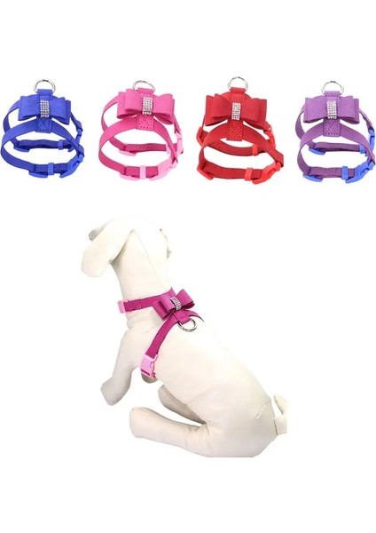 B Tarzı M Beden Bling Yapay Elmas Pet Köpek Köpek Koşum Küçük Köpek Yavrusu Için Kadife ve Deri Tasma Kedi Chihuahua Pembe Yaka Pet Köpek Tedarikçiler (Yurt Dışından) fiyatları