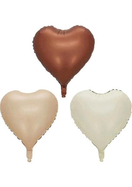 2 Iki Yaş Parti Retro Doğum Günü Seti; Krem Rakam Folyo,kraft Banner,3 Lü Kalp Folyo ve 60 Adet Lateks Balon Lüks Set