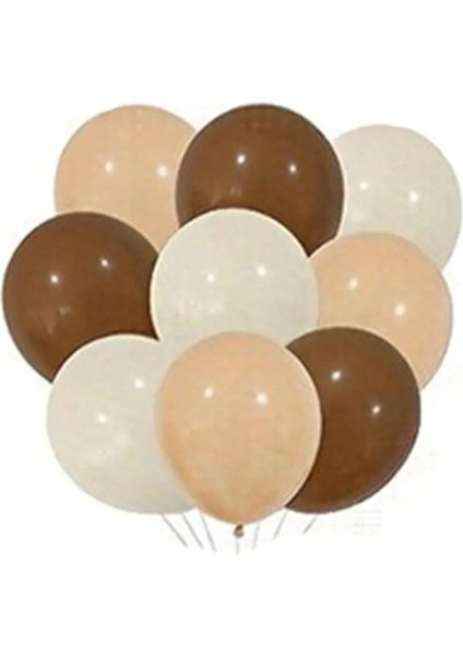 2 Iki Yaş Parti Retro Doğum Günü Seti; Krem Rakam Folyo,kraft Banner,3 Lü Kalp Folyo ve 60 Adet Lateks Balon Lüks Set