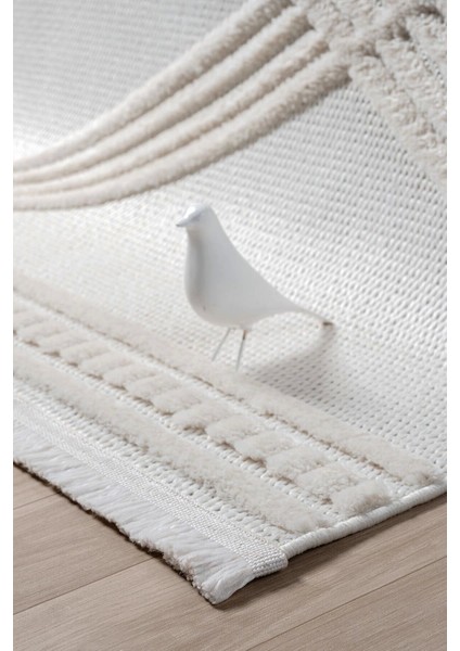 Krem Yumuşak Doku Halı Kilim Yıkanabilir Salon Mutfak Koridor Yolluk Dokuma Makine Halı Ayaz 07 indirimleri