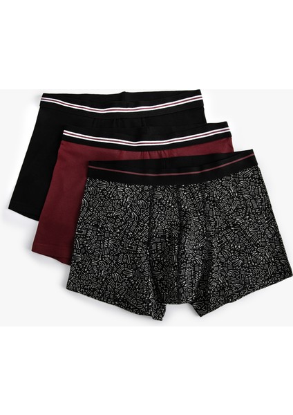 3'lü Boxer Seti Baskılı Çok Renkli