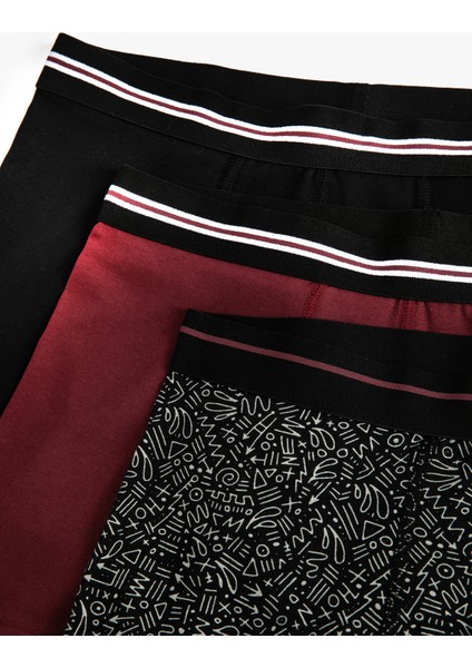 3'lü Boxer Seti Baskılı Çok Renkli