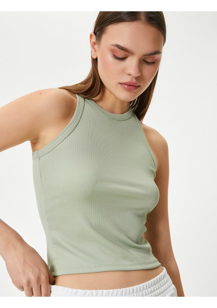 Spor Atlet Bisiklet Yaka Ribanalı Slim Fit