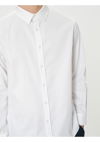 Basic Gömlek Uzun Kollu Düğmeli Klasik Yaka indirimleri