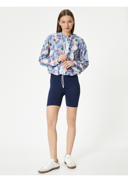 Spor Dikişsiz Biker Tayt Yüksek Bel Slim Fit