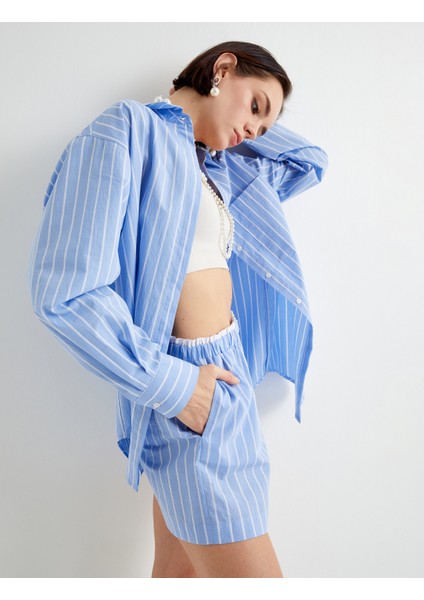 Uzun Kollu Gömlek Düğmeli Klasik Yaka