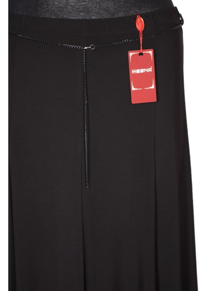 Kadın Safa Sandy Kumaş Parçalı Astarsız Lastikli Siyah Etek modelleri