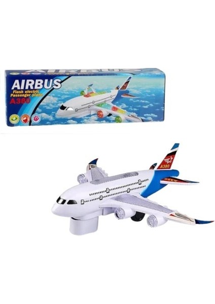 Oyuncak Uçak Airbus A380 Sesli Işıklı Hareketli Pilli Oyuncak Uçak