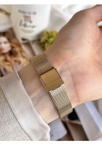 Goldsilver Hasır Kordonlu Renk Atmaz 30 Metre Suya Dayanıklı Özel Tasarım Kadın Kolsaati 81707 fırsatları